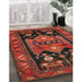 Traditional Sienna Brown Persian Rug in Family Room, tr2627