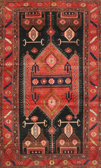 Machine Washable Traditional Sienna Brown Rug, wshtr2627