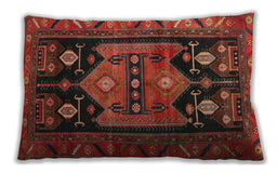 Traditional Classic Rectangular Sienna Brown Lumbar Throw Pillow, 13 inch by 19 inch, lbtr2627