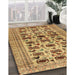 Traditional Mahogany Brown Persian Rug in Family Room, tr2629