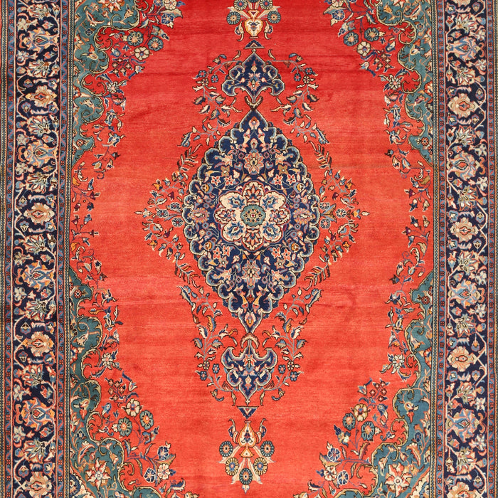 Traditional Dark Almond Brown Medallion Rug, tr262
