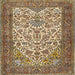 Square Traditional Sangria Brown Persian Rug, tr2630