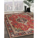 Machine Washable Traditional Tomato Red Rug in a Family Room, wshtr2631