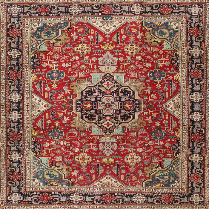 Square Traditional Red Persian Rug, tr2631