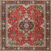 Square Traditional Red Persian Rug, tr2631