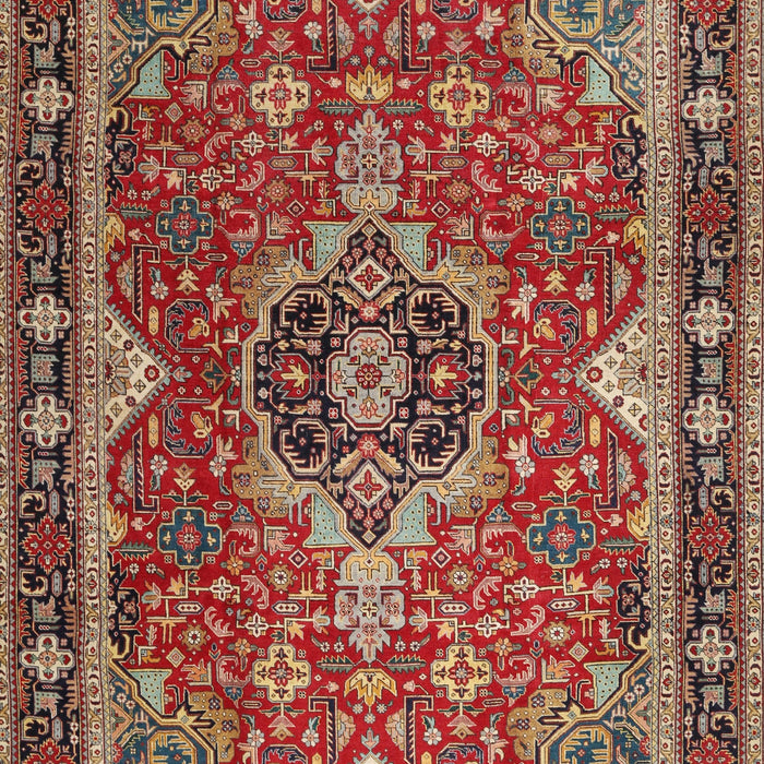 Machine Washable Traditional Tomato Red Rug, wshtr2631