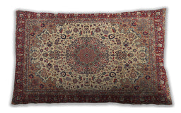 Traditional Classic Rectangular Brown Red Lumbar Throw Pillow, 13 inch by 19 inch, lbtr2632