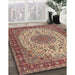 Machine Washable Traditional Brown Red Rug in a Family Room, wshtr2632