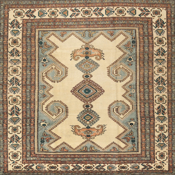 Round Machine Washable Traditional Dark Sienna Brown Rug, wshtr2633