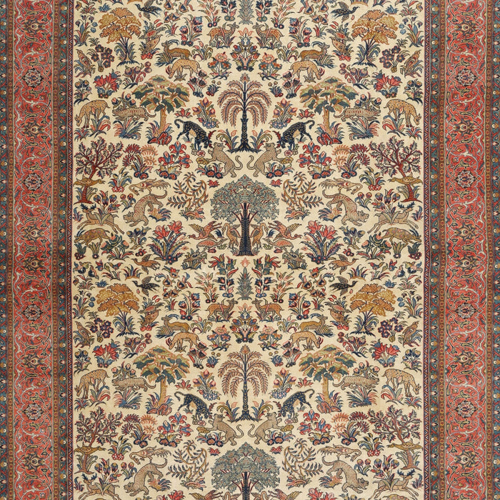 Machine Washable Traditional Brown Red Rug, wshtr2634