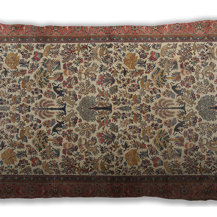 Traditional Classic Rectangular Brown Red Lumbar Throw Pillow, 13 inch by 19 inch, lbtr2634
