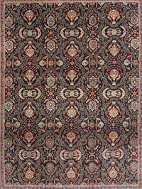 Machine Washable Traditional Night Red Rug, wshtr2635