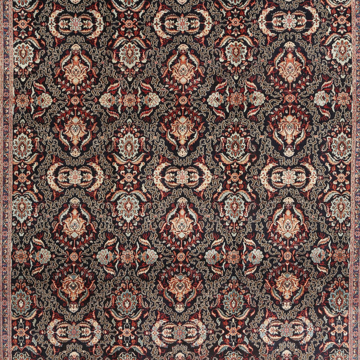 Machine Washable Traditional Night Red Rug, wshtr2635