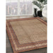 Traditional Dark Sienna Brown Persian Rug in Family Room, tr2636