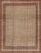 Machine Washable Traditional Dark Sienna Brown Rug, wshtr2636