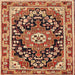 Square Traditional Sand Brown Persian Rug, tr2637