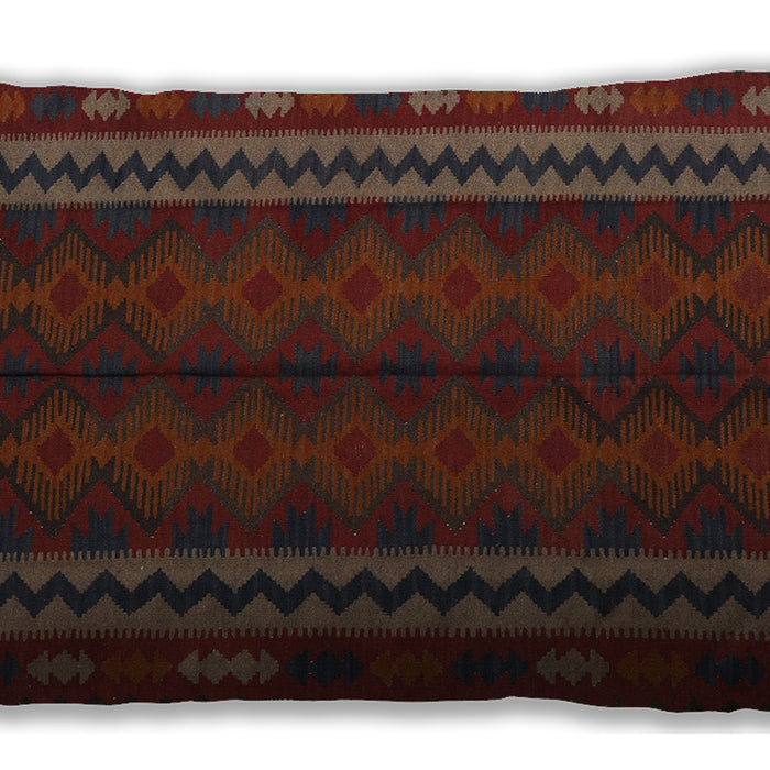 Traditional Classic Rectangular Saffron Red Lumbar Throw Pillow, 13 inch by 19 inch, lbtr2638