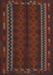 Machine Washable Traditional Saffron Red Rug, wshtr2638