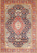 Traditional Brown Red Medallion Rug, tr263