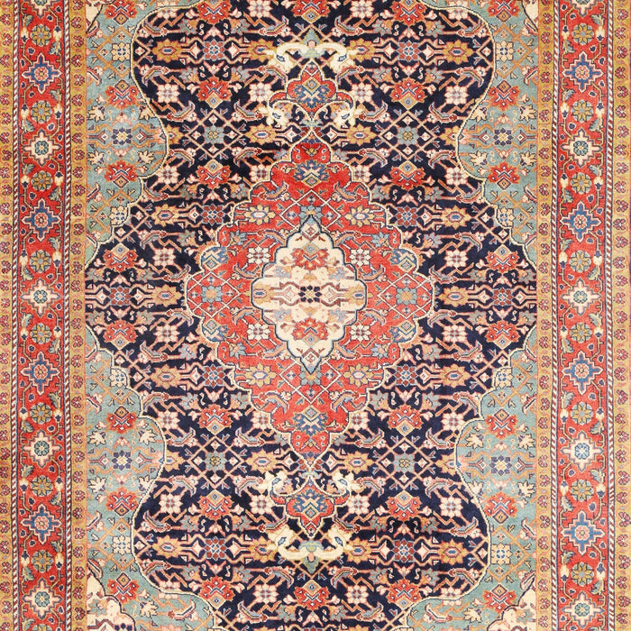 Traditional Brown Red Medallion Rug, tr263