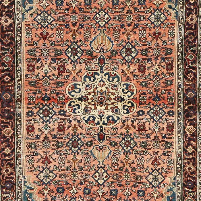 Machine Washable Traditional Red Brown Rug, wshtr2640