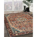 Machine Washable Traditional Red Brown Rug in a Family Room, wshtr2640