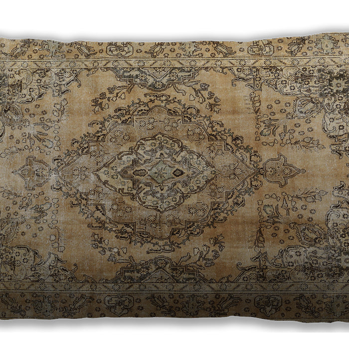 Traditional Classic Rectangular Brown Lumbar Throw Pillow, 13 inch by 19 inch, lbtr2641