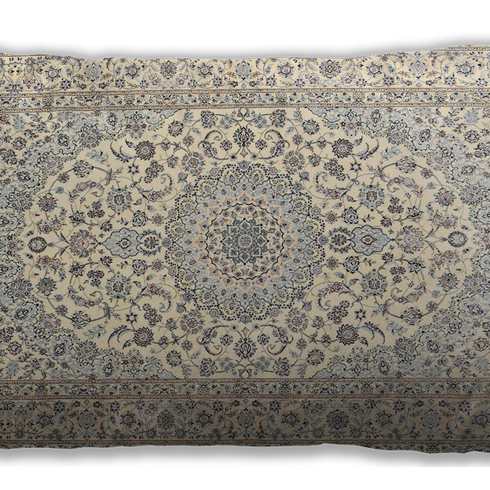 Traditional Classic Rectangular Vanilla Gold Lumbar Throw Pillow, 13 inch by 19 inch, lbtr2642