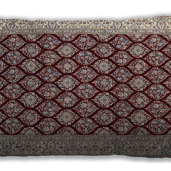 Traditional Classic Rectangular Tan Brown Lumbar Throw Pillow, 13 inch by 19 inch, lbtr2643