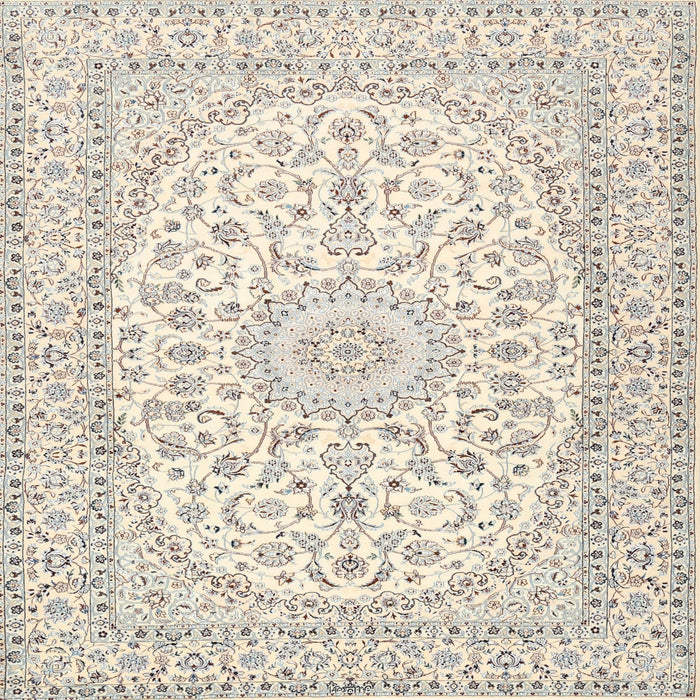 Square Traditional Rosy Brown Pink Medallion Rug, tr2647