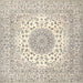 Square Traditional Pink Medallion Rug, tr2648