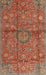 Traditional Orange Brown Medallion Rug, tr2649