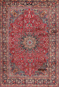 Machine Washable Traditional Tomato Red Rug, wshtr2651