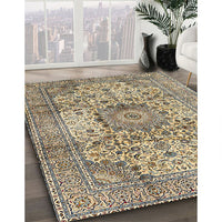 Traditional Brown Medallion Rug, tr2653