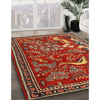 Traditional Orange Brown Animal Rug, tr2655