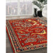 Machine Washable Traditional Orange Brown Rug in a Family Room, wshtr2655