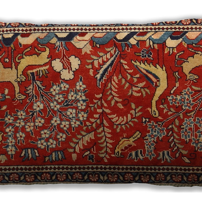 Traditional Classic Rectangular Orange Brown Lumbar Throw Pillow, 13 inch by 19 inch, lbtr2655