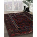 Machine Washable Traditional Burgundy Brown Rug in a Family Room, wshtr2656