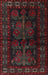 Machine Washable Traditional Deep Red Rug, wshtr2657