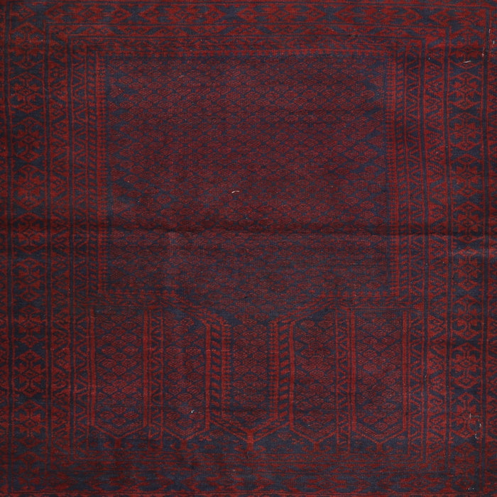 Square Traditional Saffron Red Persian Rug, tr2658