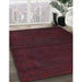 Traditional Saffron Red Persian Rug in Family Room, tr2658