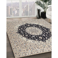 Traditional Carbon Gray Medallion Rug, tr2660