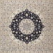 Square Traditional Carbon Gray Medallion Rug, tr2660