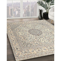 Traditional Light Gold Medallion Rug, tr2661