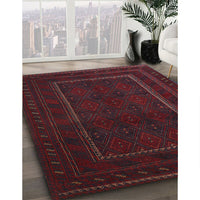 Traditional Burgundy Brown Southwestern Rug, tr2662