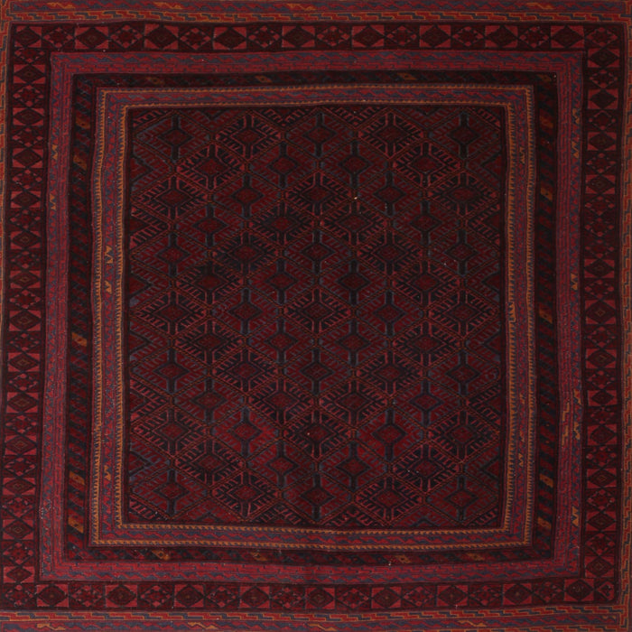 Square Traditional Red Southwestern Rug, tr2663