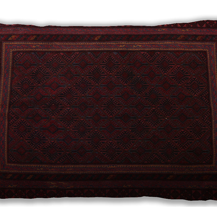 Traditional Classic Rectangular Red Lumbar Throw Pillow, 13 inch by 19 inch, lbtr2663