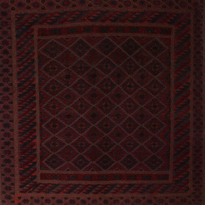 Square Traditional Black Brown Southwestern Rug, tr2664