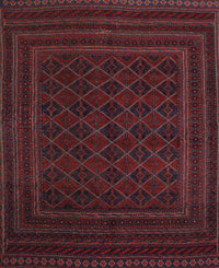 Machine Washable Traditional Red Wine or Wine Red Rug, wshtr2666