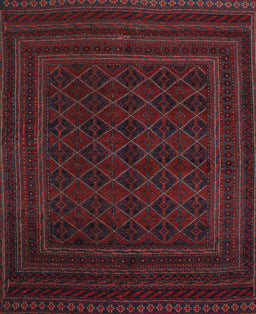 Machine Washable Traditional Red Wine or Wine Red Rug, wshtr2666